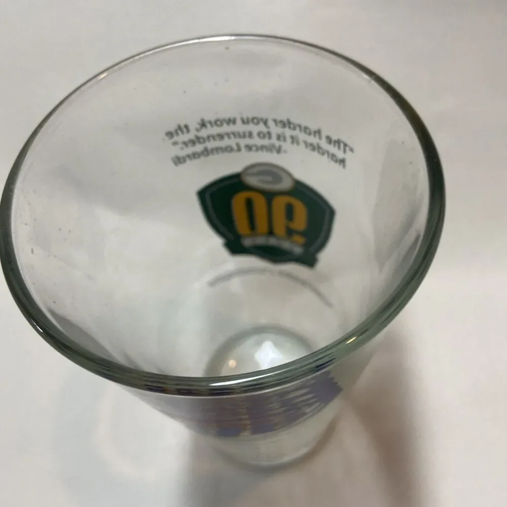 Miller Lite Green Bay Packers Clear Pint Beer Bar Glass 16 oz Standard